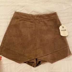 Brown, corduroy skort.